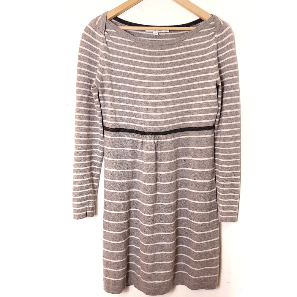Boden striped cotton cashmere sweater knit dress